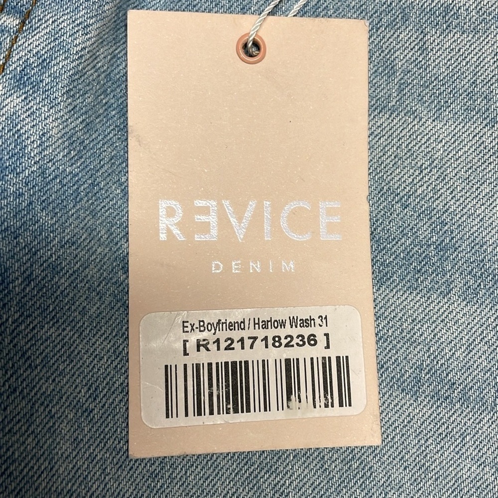NWT Revice Ex Boyfriend Colorblock Black Coated Harlow Wash Jeans - Picture 4 of 8